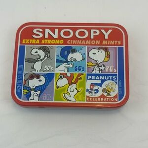 Peanuts 50th Celebration Snoopy extra strong mints TIN- no mints!